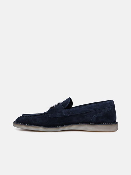 NAVY CALF LEATHER LOAFERS