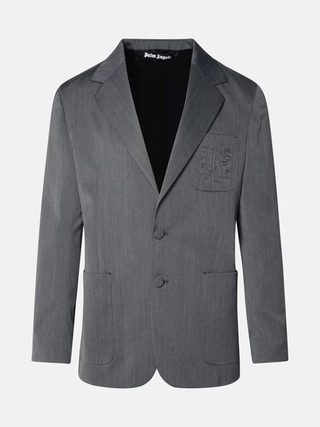 GREY VIRGIN WOOL BLEND BLAZER