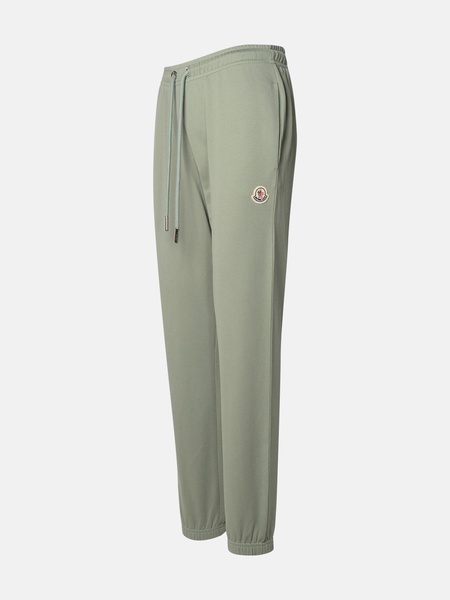 GREEN COTTON TRACK PANTS