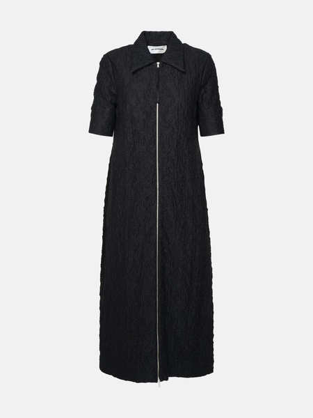 Jil Sander Black Cotton Blend Dress Woman