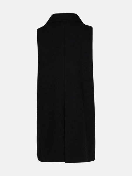 BLACK WOOL BLEND VEST