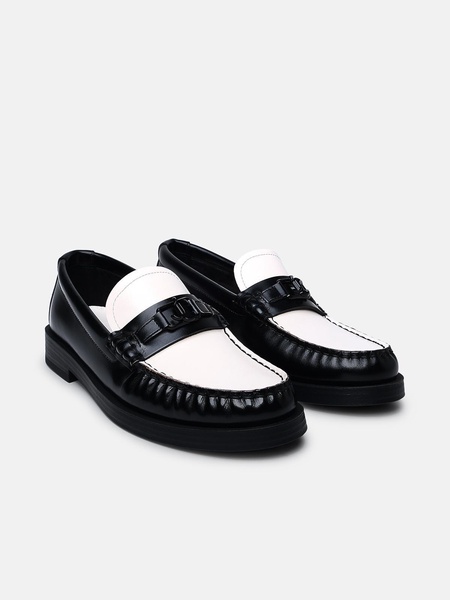 TWO-TONE LEATHER LOAFERS