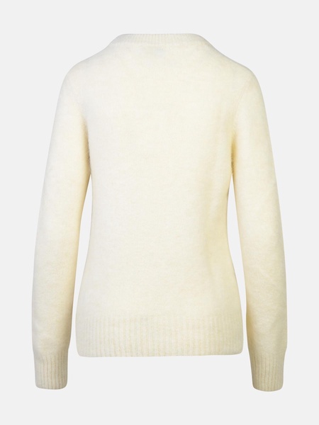 IVORY BRUSHED ALPACA SWEATER