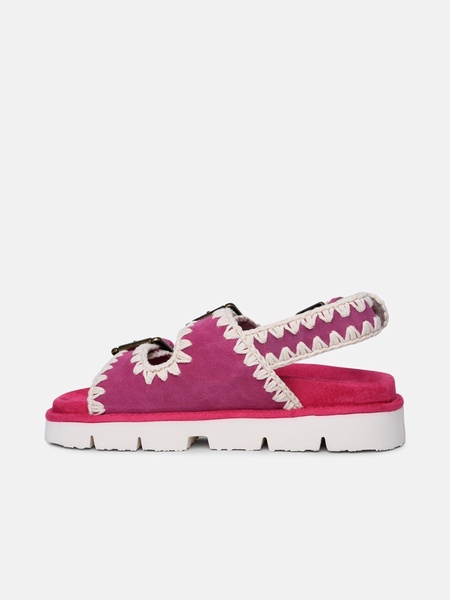 FUCHSIA SUEDE SANDALS