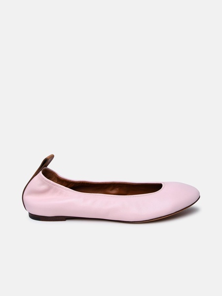 PINK LEATHER BALLET FLATS