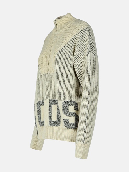 BEIGE COTTON SWEATER