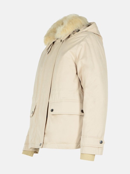 'ARTIC' SHORT PARKA IN BEIGE COTTON BLEND