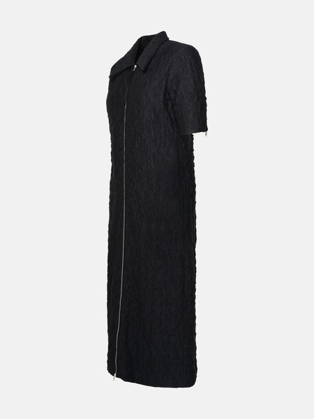 Jil Sander Black Cotton Blend Dress Woman