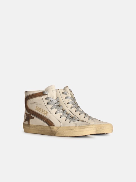 Golden Goose 'Slide' White Leather Sneakers Women