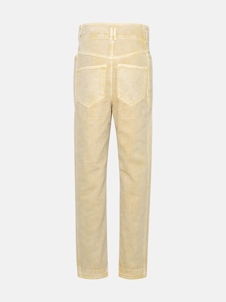 BEIGE COTTON TESS JEANS