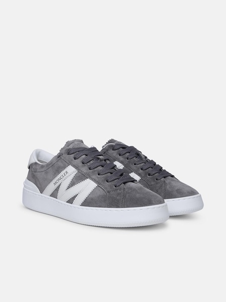 'MONACO' GREY LEATHER SNEAKERS