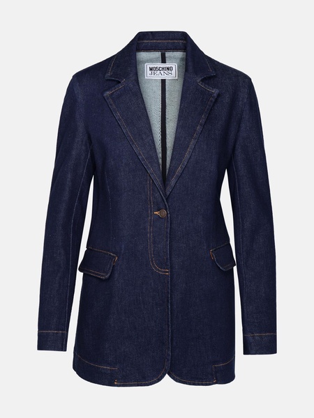 Moschino Jeans Blue Cotton Blazer