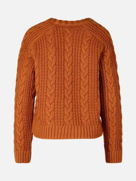 'HUES' BROWN VIRGIN WOOL SWEATER