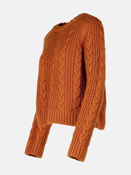 'HUES' BROWN VIRGIN WOOL SWEATER