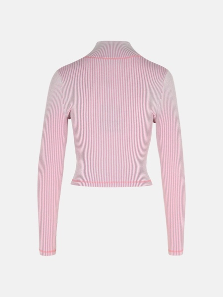 TURTLENECK SWEATER IN PINK VISCOSE BLEND