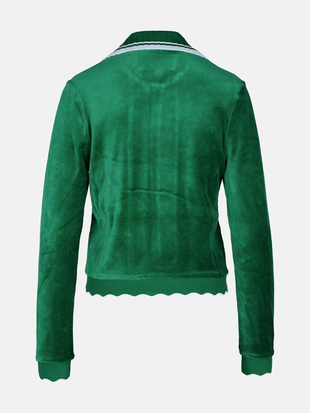 'TRACK' GREEN COTTON BLEND SWEATSHIRT