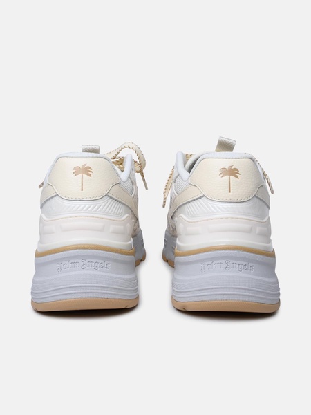 'PA 4' CREAM LEATHER BLEND SNEAKERS