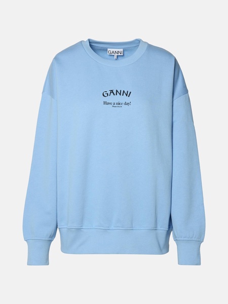 LIGHT BLUE ORGANIC COTTON SWEATSHIRT