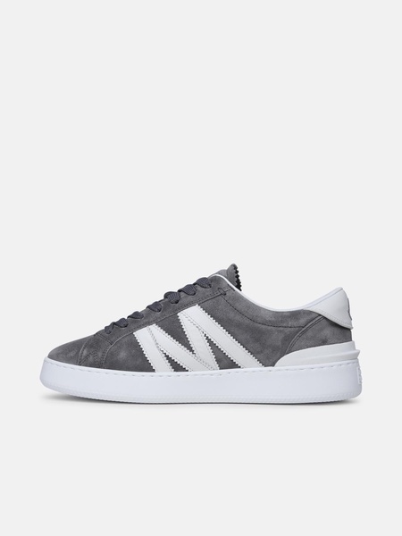 'MONACO' GREY LEATHER SNEAKERS