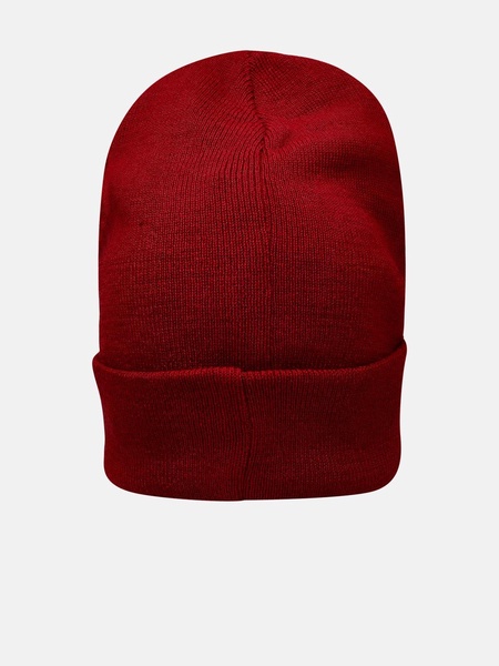 WOOL BLEND RED BEANIE