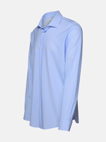 LIGHT BLUE RECYCLED NYLON BLEND SHIRT