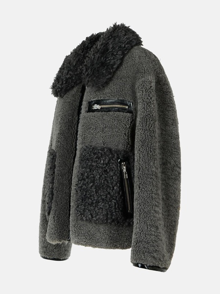 'JOANN' GREY FAUX FUR COAT