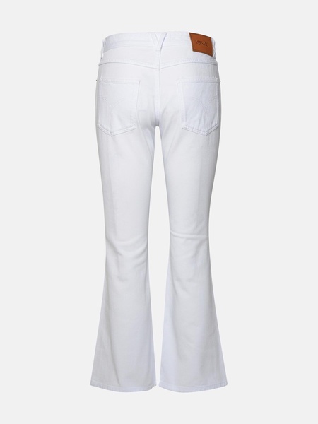 Versace White Cotton Jeans Woman