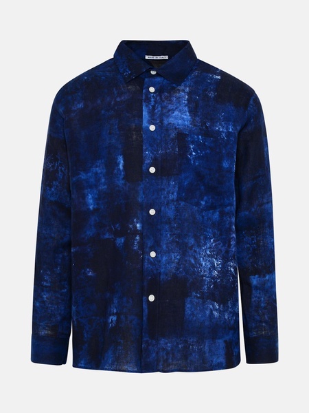 BLUE LINEN LIN MAN SHIRT