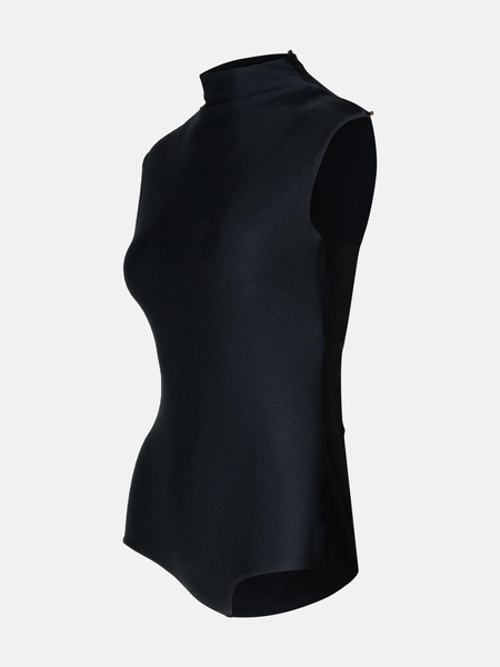 'CRISTIN' BLACK POLYAMIDE BLEND BODYSUIT