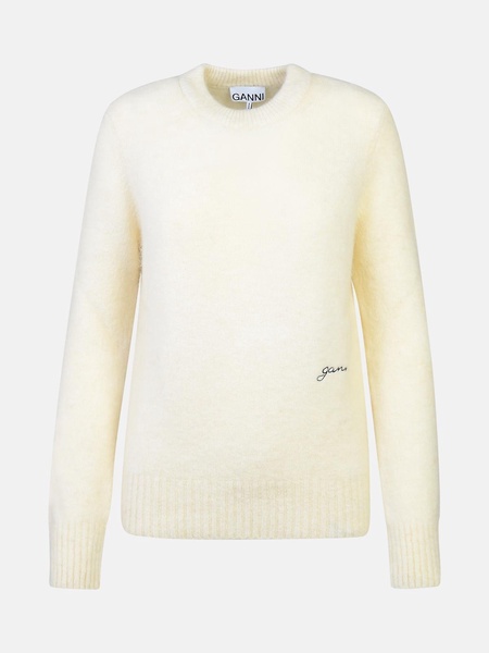 IVORY BRUSHED ALPACA SWEATER