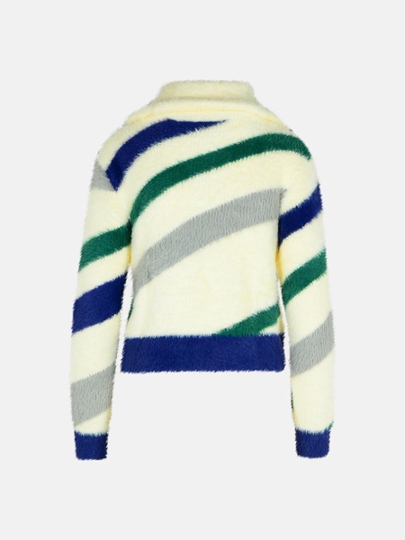 BLUE NYLON BLEND SWEATER