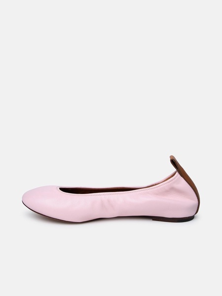 PINK LEATHER BALLET FLATS