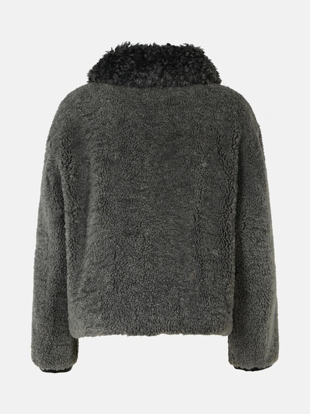 'JOANN' GREY FAUX FUR COAT