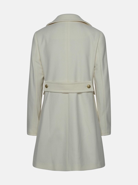 Ivory virgin wool blend coat