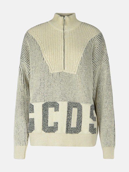 BEIGE COTTON SWEATER