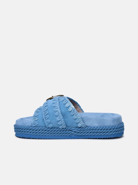 'ROPE' BLUE SUEDE SANDALS