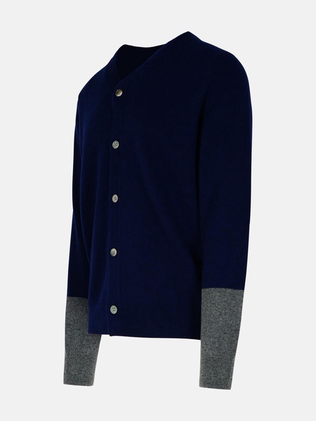 NAVY WOOL CARDIGAN