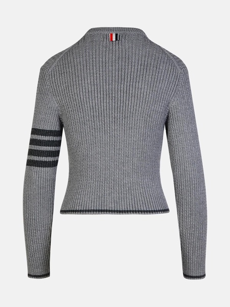 '4 BAR' GREY VIRGIN WOOL SWEATER