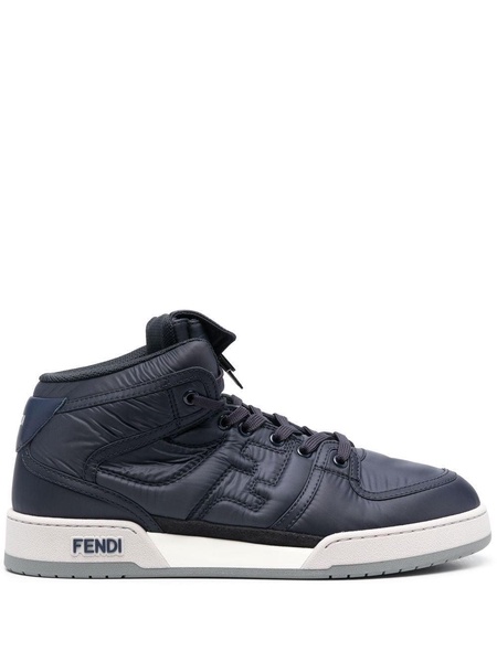 FF logo-embossed high-top sneakers