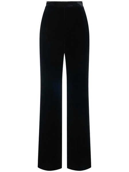 Velvet straight pants