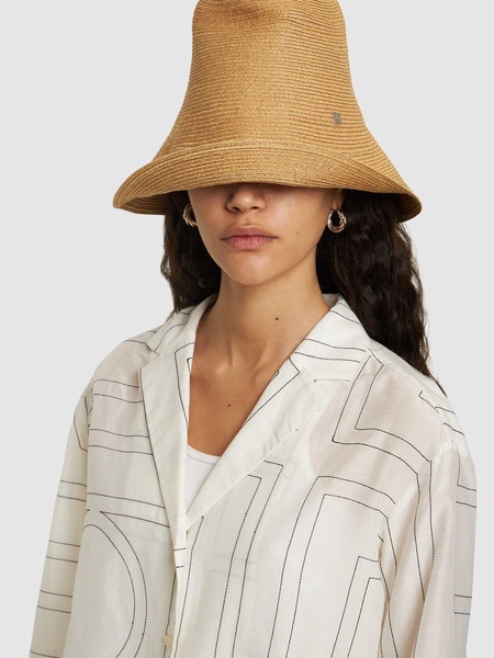 Woven paper & straw hat