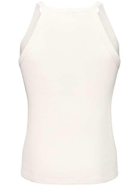 Organic cotton rib knit tank top