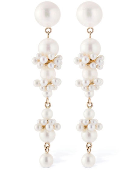 14kt & Pearl Tulip Perle earrings