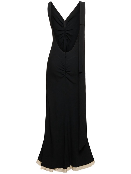 Fluid viscose blend gown