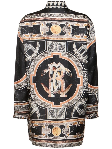 Marmo printed silk twill shirt dress