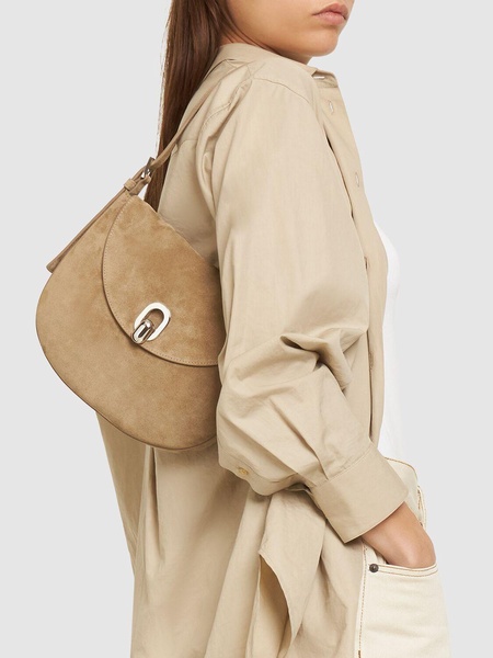 The Small Tondo suede hobo bag