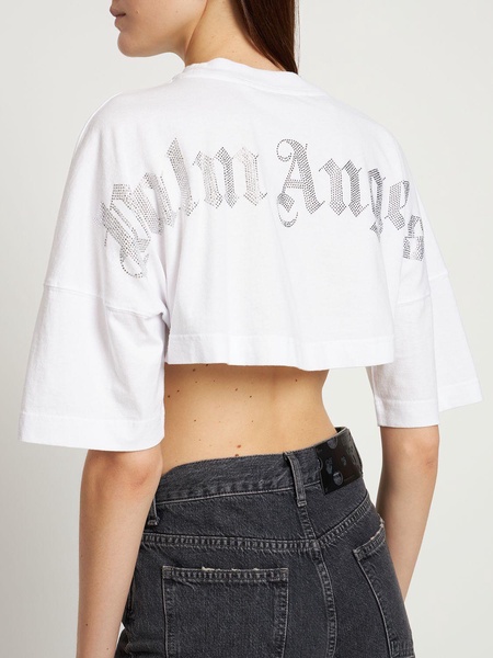 Classic logo oversize cropped t-shirt