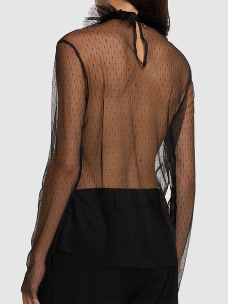 Sheer tulle shirt