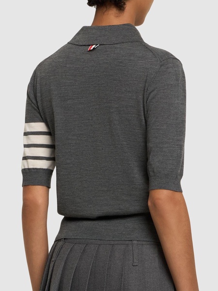 Relaxed fit wool polo