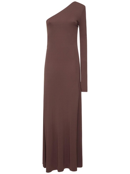 Point viscose jersey long dress